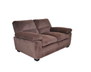 Brown finish upholstery luxurious velvet sofa by Galaxy additional picture 3