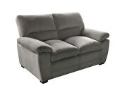Gray finish upholstery luxurious velvet sofa by Galaxy additional picture 11