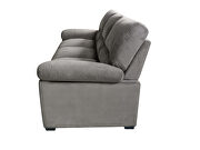 Gray finish upholstery luxurious velvet sofa by Galaxy additional picture 6