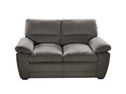 Gray finish upholstery luxurious velvet sofa by Galaxy additional picture 9