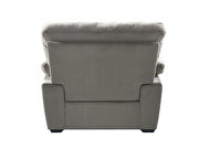 Gray finish upholstery luxurious velvet chair by Galaxy additional picture 3