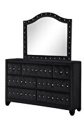 Black velvet glam style queen bed w/ storage in rails by Galaxy additional picture 8