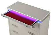 Milky white finish chest w/ led light by Galaxy additional picture 2