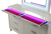 Milky white finish dresser w/ led light by Galaxy additional picture 3