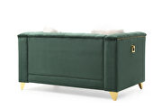 Green finish luxurious velvet fabric beautiful modern design sofa by Galaxy additional picture 2