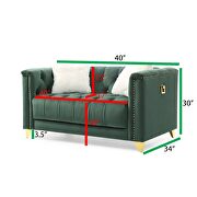 Green finish luxurious velvet fabric beautiful modern design sofa by Galaxy additional picture 15
