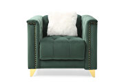 Green finish luxurious velvet fabric beautiful modern design sofa by Galaxy additional picture 10