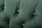 Green finish luxurious velvet fabric beautiful modern design chair by Galaxy additional picture 6