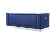 Blue finish luxurious velvet fabric beautiful modern design sofa by Galaxy additional picture 13