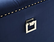 Blue finish luxurious velvet fabric beautiful modern design sofa by Galaxy additional picture 14