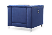 Blue finish luxurious velvet fabric beautiful modern design sofa by Galaxy additional picture 15