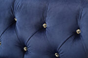 Blue finish luxurious velvet fabric beautiful modern design sofa by Galaxy additional picture 3