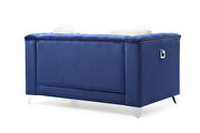 Blue finish luxurious velvet fabric beautiful modern design sofa by Galaxy additional picture 10