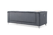 Gray finish luxurious velvet fabric beautiful modern design sofa by Galaxy additional picture 2
