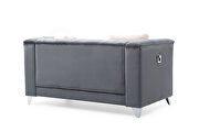 Gray finish luxurious velvet fabric beautiful modern design sofa by Galaxy additional picture 6