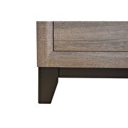 Clean midcentury lines and a gray rustic finish nightstand by Galaxy additional picture 2