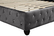 Gray velvet button tufted queen bed by Galaxy additional picture 6