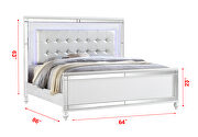 Clean midcentury lines white modern look queen bed by Galaxy additional picture 8