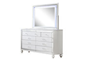 Clean midcentury lines white modern look dresser by Galaxy additional picture 3