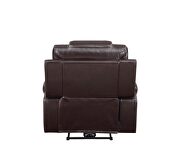 Power reclining sofa made with leather gel upholstery in espresso by Galaxy additional picture 8