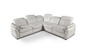 Microfiber plush / faux leather sectional additional photo 3 of 4