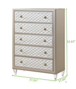 Clean midcentury lines and a rose gold modern look chest by Galaxy additional picture 2