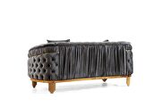 Tufted upholstery sofa finished with velvet fabric in gray by Galaxy additional picture 13