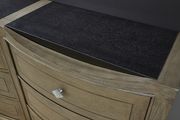 Antique gold finish / real stone accents traditional style bed by Global additional picture 4