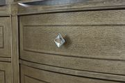 Antique gold finish / real stone accents king bed by Global additional picture 3
