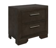 Rubberwood espresso nightstand in casual style by Global additional picture 2