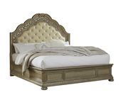 Classic bed w/ carved tufted headboard by Global additional picture 9