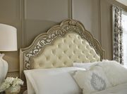 Classic king bed w/ carved tufted headboard by Global additional picture 6
