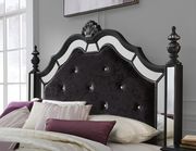 Black tranditional style mirrored accents bed set additional photo 3 of 9