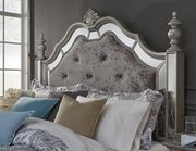 Silver tranditional style mirrored accents king bed by Global additional picture 5