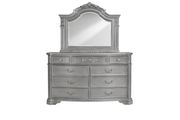 Contemporary tufted headboard king bed in gray by Global additional picture 2