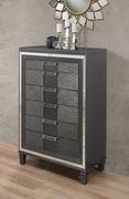 Modern LED bedroom set in metallic gray by Global additional picture 7