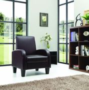 Club chair in leather espresso by Glory additional picture 2