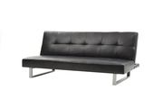 Black faux leather sofa bed by Glory additional picture 2