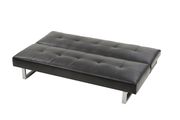 Black faux leather sofa bed by Glory additional picture 3
