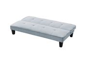 Affordable sofa bed in light blue fabric by Glory additional picture 2