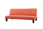 Affordable sofa bed in orange fabric by Glory additional picture 3