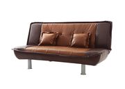Two/toned brown faux leather sofa bed by Glory additional picture 3