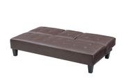 Brown faux leather sofa bed w/ cup holders by Glory additional picture 3