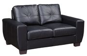 Black leatherette affordable casual couch by Glory additional picture 3