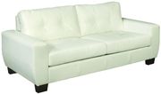 White leatherette affordable casual couch by Glory additional picture 2