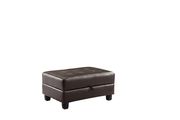 Espresso reversible bonded leather sectional sofa by Glory additional picture 3