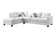 White reversible bonded leather sectional sofa by Glory additional picture 2