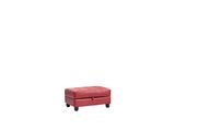 Red reversible bonded leather sectional sofa by Glory additional picture 3