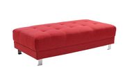 Adjustable arms/headrests red fabric sectional sofa by Glory additional picture 3