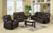 Reclining loveseat in dark brown by Glory additional picture 2